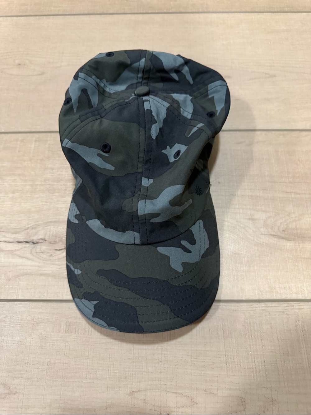 Athleta Dark Green & Black Camo Baseball Hat One Size